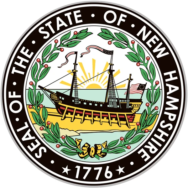 Brasão de armas do Estado de New Hampshire. Estados Unidos — Fotografia de Stock