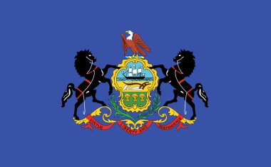 Pennsylvania Eyalet bayrağı. ABD