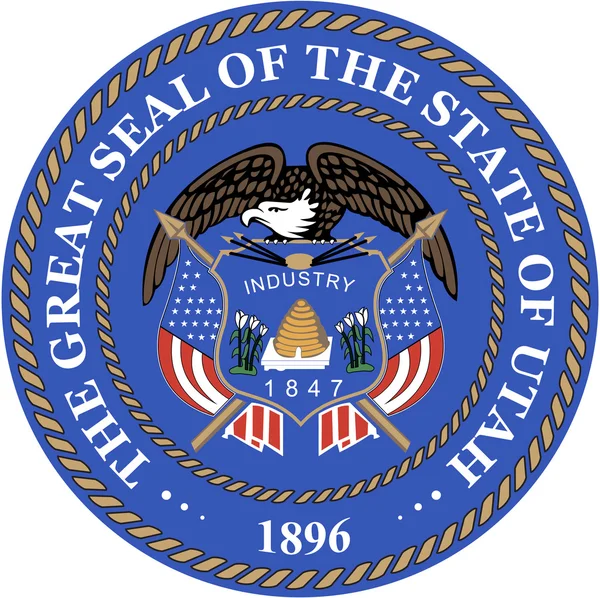 ユタ州の紋章。アメリカ — ストック写真