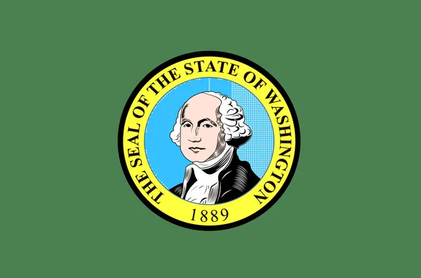 Washington Devlet bayrağı. ABD — Stok fotoğraf