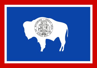 Wyoming Devlet bayrağı. ABD