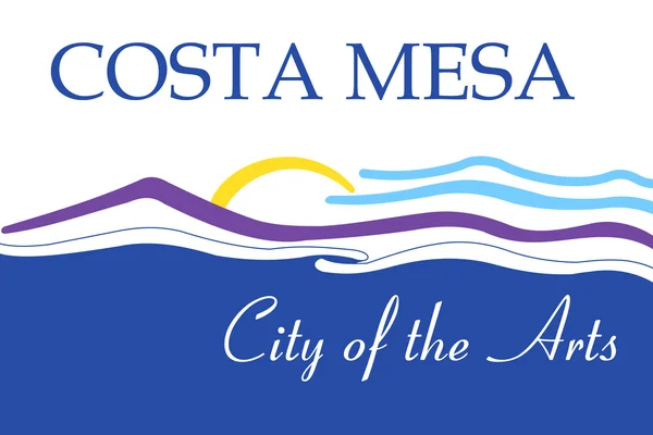 Bandeira da cidade de Costa Mesa. Estado da Califórnia — Fotografia de Stock