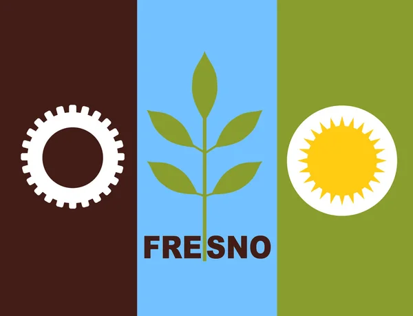 Bandeira Fresno. Estado da Califórnia — Fotografia de Stock