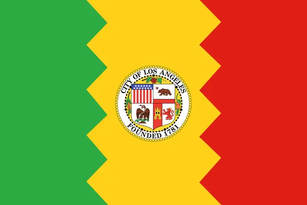ロス Andzheles.Kaliforniya の市の旗 — ストック写真