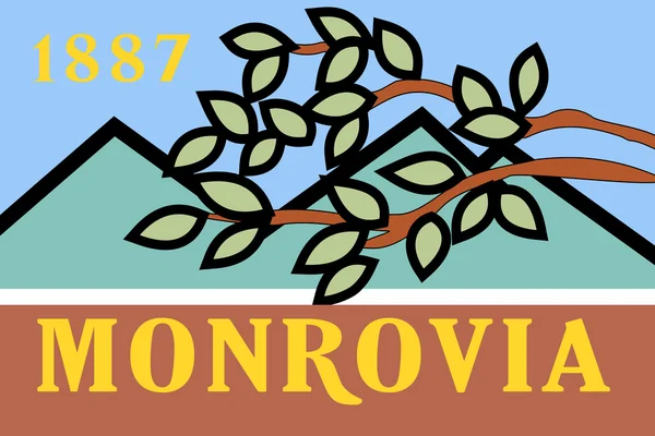 A Monrovia város zászlaja. California — Stock Fotó
