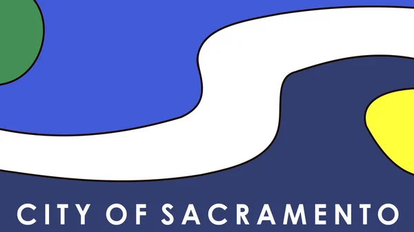 Bandeira da cidade de Sacramento. Estado da Califórnia — Fotografia de Stock