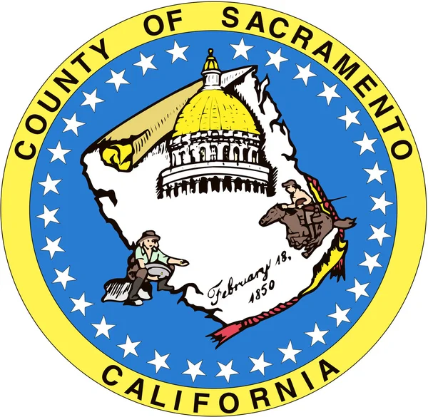Cappotto della contea di Sacramento. California State — Foto Stock