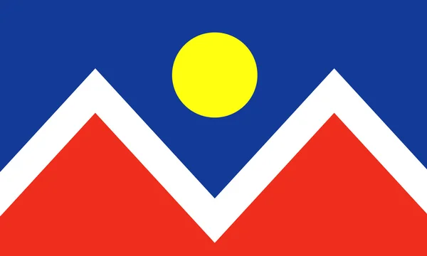 City Denver.Shtat Colorado Flag — Stock Photo, Image