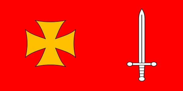 Krichev の市の旗。ベラルーシ共和国 — ストック写真