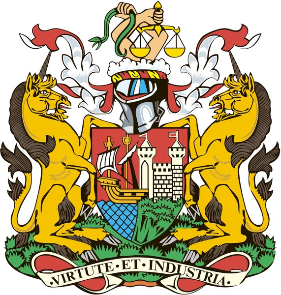 Escudo de armas de la ciudad de Bristol. Inglaterra — Foto de Stock