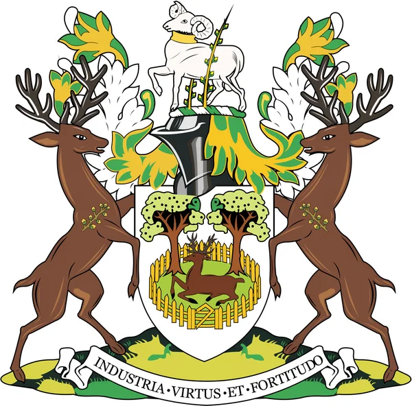 Escudo de armas de Derby City. Inglaterra —  Fotos de Stock