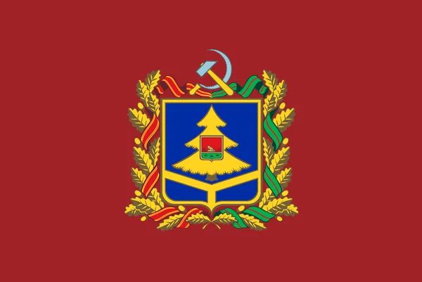 Bendera Bryansk oblasti.Rossiya — Stok Foto