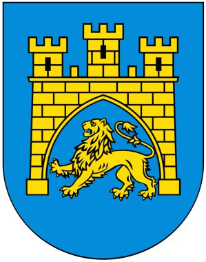 Small coat of arms of the city of Lviv. Ukraine clipart