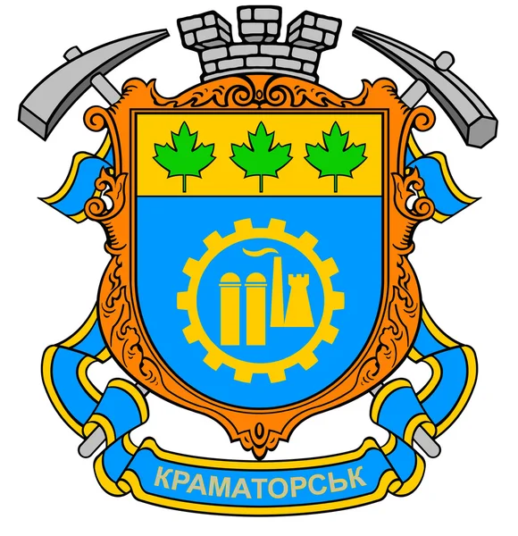 Coat of arms of the city of Kramatorsk. Ukraine — Stock Photo, Image