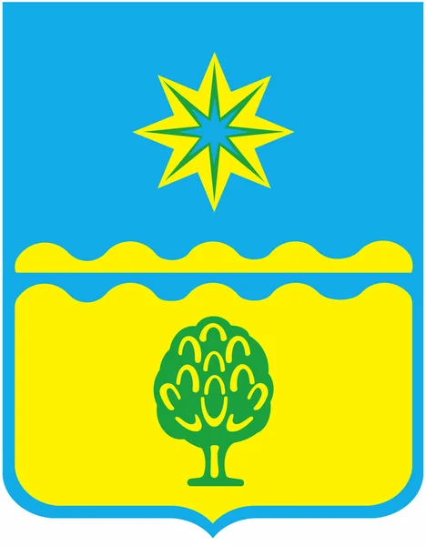 Herb miasta Wołżski. Region Wołgograd — Zdjęcie stockowe