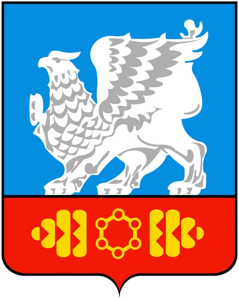 Címere a város Sayansk. Irkutsk régió — Stock Fotó