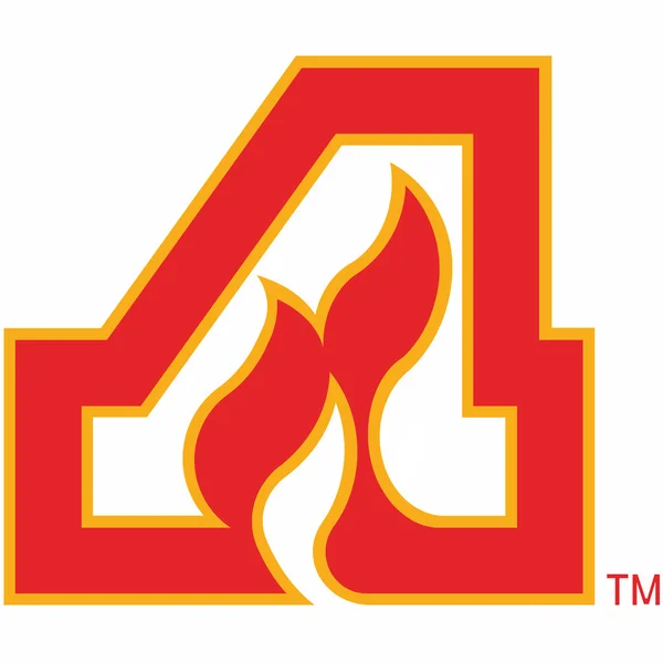 Το λογότυπο του club χόκεϊ, «Ατλάντα φλόγες.» Ηνωμένες Πολιτείες (1972-80) — Φωτογραφία Αρχείου