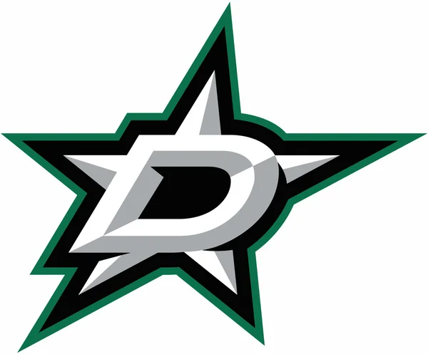 El logo del club de hockey, "Dallas Stars". Estados Unidos —  Fotos de Stock
