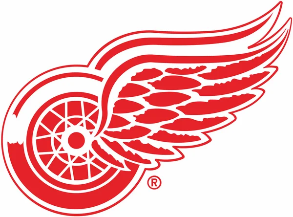 Das Logo des Eishockeyclubs, "detroit red wings". USA — Stockfoto