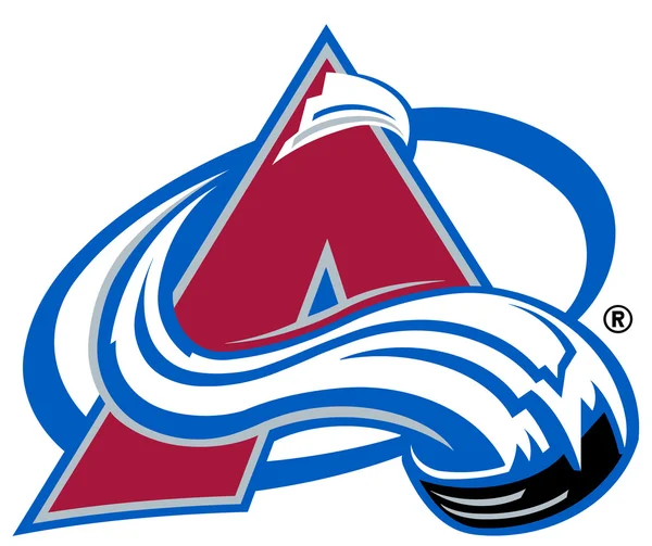 Logotypen för hockey club, "Colorado Avalanche". USA — Stockfoto