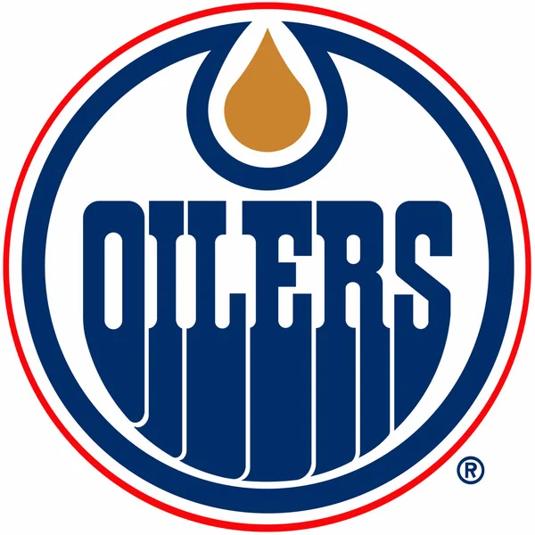 Hokey kulübü, "Edmonton Oilers" logosu. Kanada — Stok fotoğraf