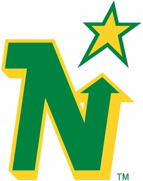 O logotipo do clube de hóquei "Minnesota North Stars" (1967-93 ) — Fotografia de Stock