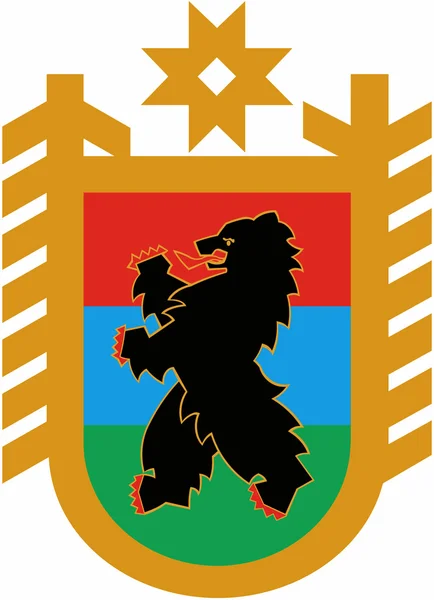 Escudo de armas de la República de Karelia. Rusia — Foto de Stock