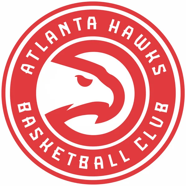 Das Emblem des Basketballclubs, die "Atlanta Falken". USA — Stockfoto