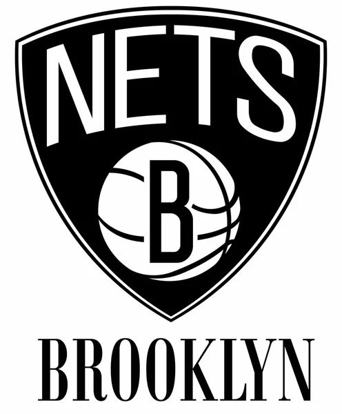 O emblema do clube de basquete "Brooklyn Nets". Estados Unidos — Fotografia de Stock