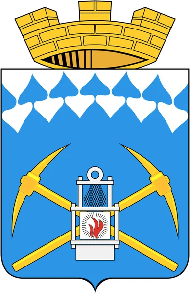 Escudo de armas de la ciudad de Belovo. Región de Kemerovo — Foto de Stock