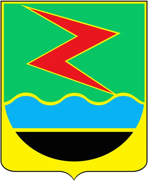 Coat of arms of the city of Myski. Kemerovo region — Stock Photo, Image