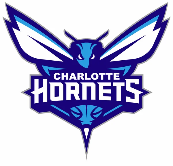 O emblema do clube de basquete "Charlotte Hornets". Estados Unidos — Fotografia de Stock