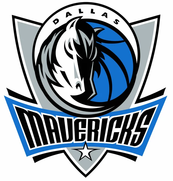 O emblema do clube de basquete, Dallas Mavericks. Estados Unidos — Fotografia de Stock