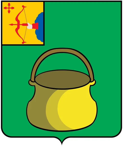 Escudo de armas de la ciudad Kotelnich. Región de Kirov — Foto de Stock