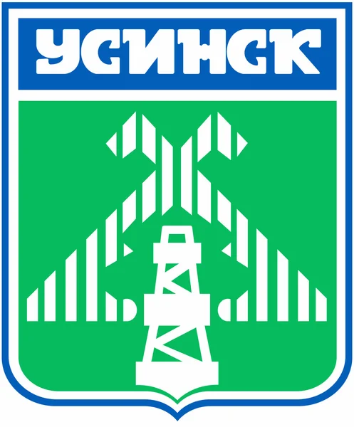 Lambang negara kota Usinsk. Republik Komi — Stok Foto
