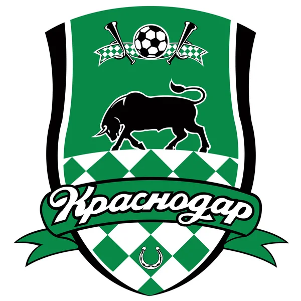 O emblema do clube de futebol "Krasnodar" .Cidades Krasnodar — Fotografia de Stock