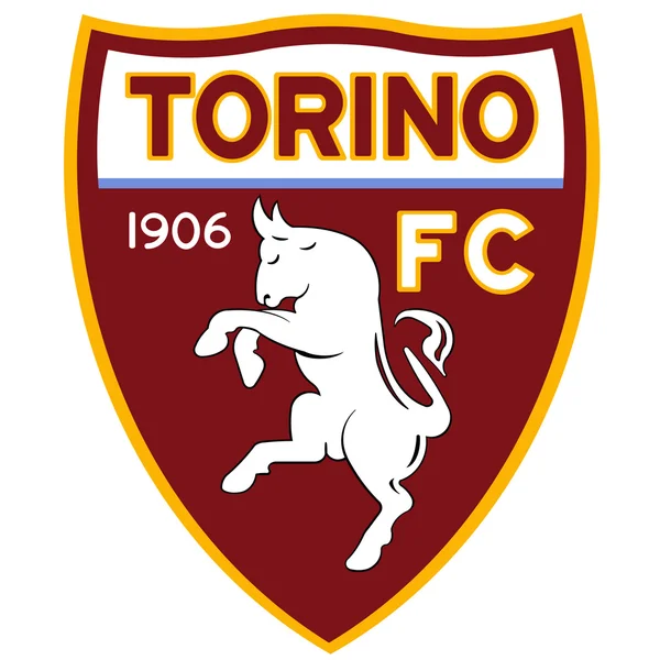 Fotbollsklubben "Torino" emblem. Turin. Italien. — Stockfoto