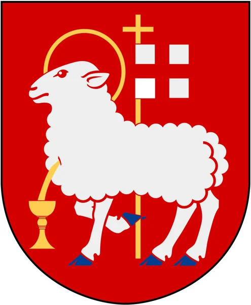 Escudo de armas de la ciudad de Visby. Países Bajos — Foto de Stock