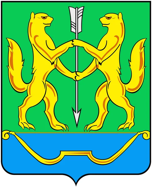 Εθνόσημο της την πόλη της Yeniseisk. Περιοχή Κρασνογιάρσκ — Φωτογραφία Αρχείου