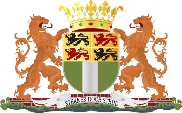 Brasão de armas da cidade de Roterdão. Países Baixos — Fotografia de Stock