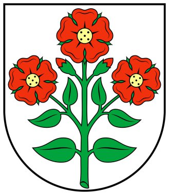 Şehir Banovce nad arması Bebravou. Slovakya