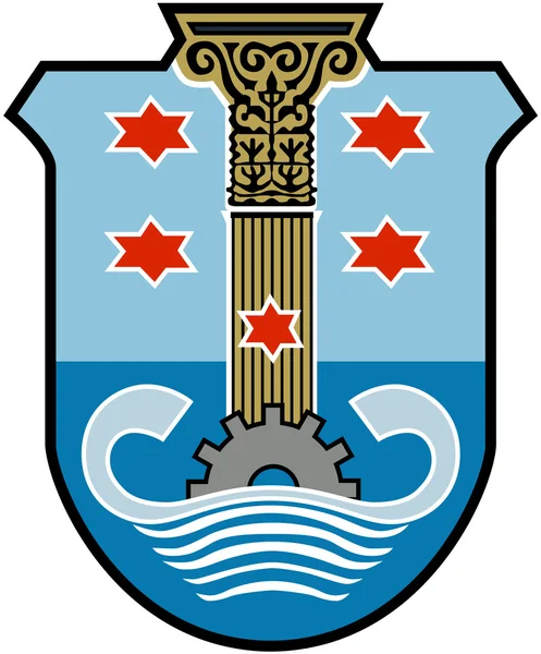 Coat of arms of the city of Ashkelon. Israel — Stock Photo, Image