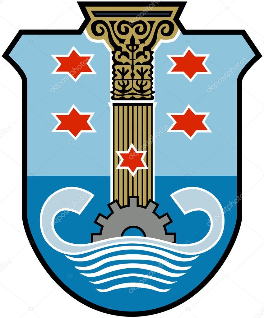 Coat of arms of the city of Ashkelon. Israel