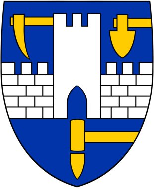 Bansk şehir tiavnica arması. Slovakya