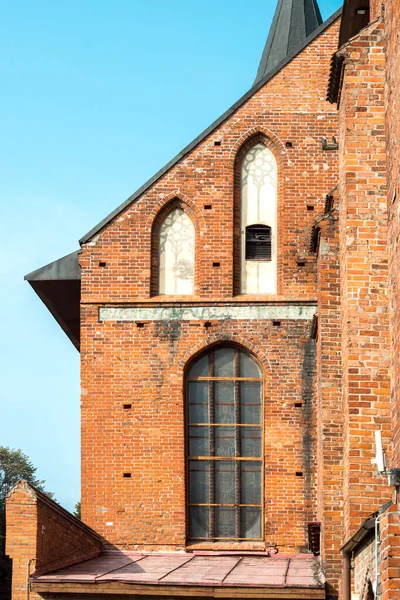 Der Knigsberger Dom Auf Der Insel Kneiphofosen Abend Kaliningrad Ehemals — Stockfoto