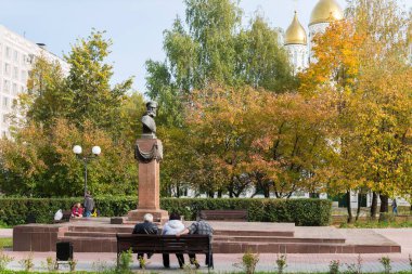 Genel Tıp Anıtı Ryazan 'da Skobelev. Rusya Eylül 2020