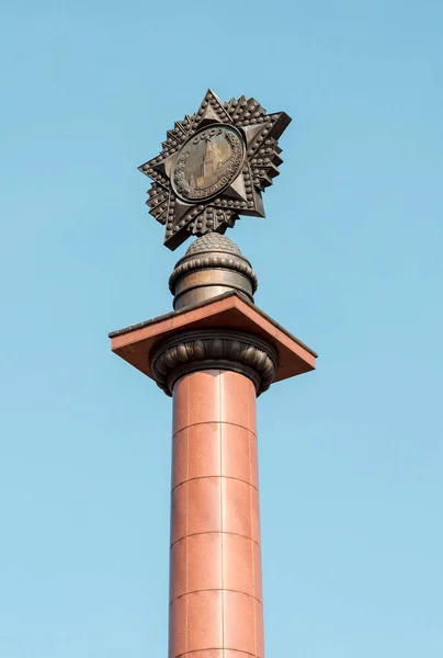 Triumphal Column Victory Square Kaliningrad Fragment Russia September 2020 — Stock Photo, Image