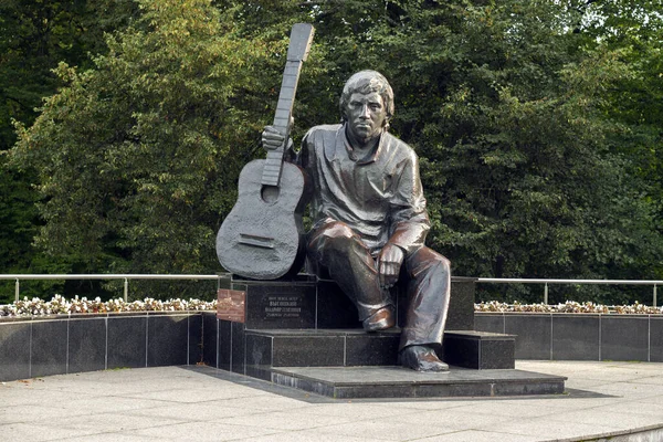 Monumento Actor Vladimir Vysotsky Central Park Ciudad Kaliningrado Rusia Septiembre — Foto de Stock