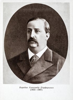 Borodin Alexander Porfirevich. Eski kartpostal