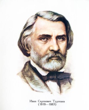 Ivan Sergeevich Turgenev. Eski kartpostal